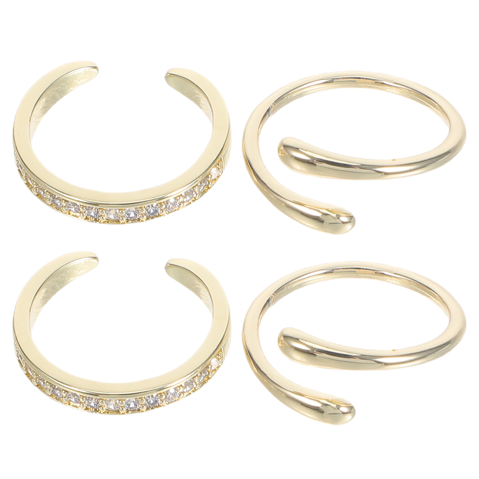 Body Jewelry Rings - 4Pcs Adjustable Toe Rings for Women