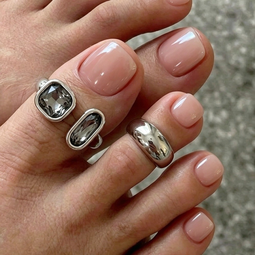 Body Jewelry Rings - 2Pcs/set Light Lux Toe Ring Set