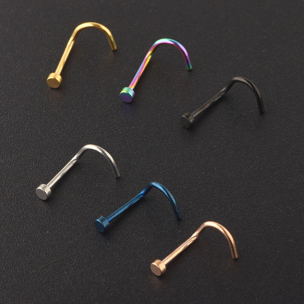 Body Jewelry Ideas - 6Pcs Premium Stainless Steel Nose Piercing
