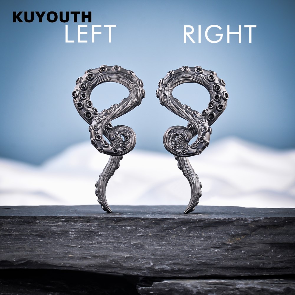 Body Jewelry Gauges - ​KUYOUTH Popular Copper Octopus Tentacles Ear