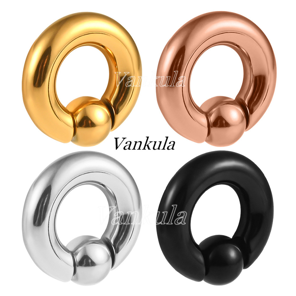 Body Jewelry Gauges - Vankula 2pcs Ear Plug Tunnels 316L