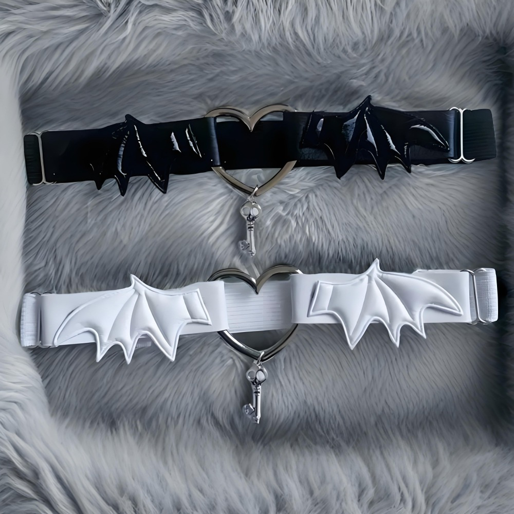 Body Jewelry Goth - Gothic Harajuku Black Heart Wing Leg