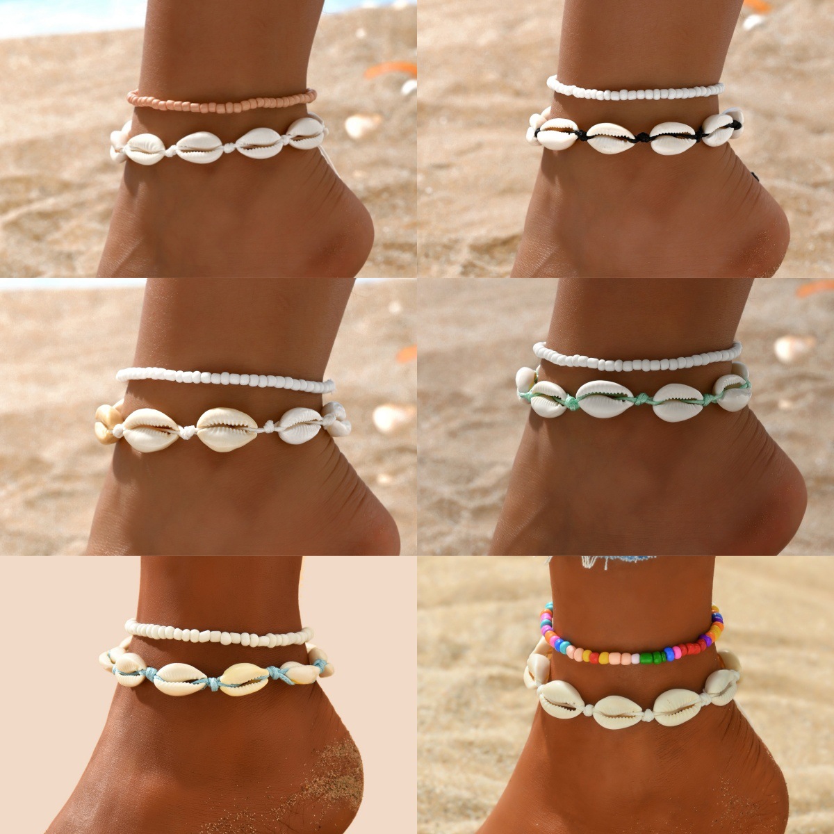 2PCS Bohemia Natural Shell Ank - Body Jewelry Leg Chain recension och pris
