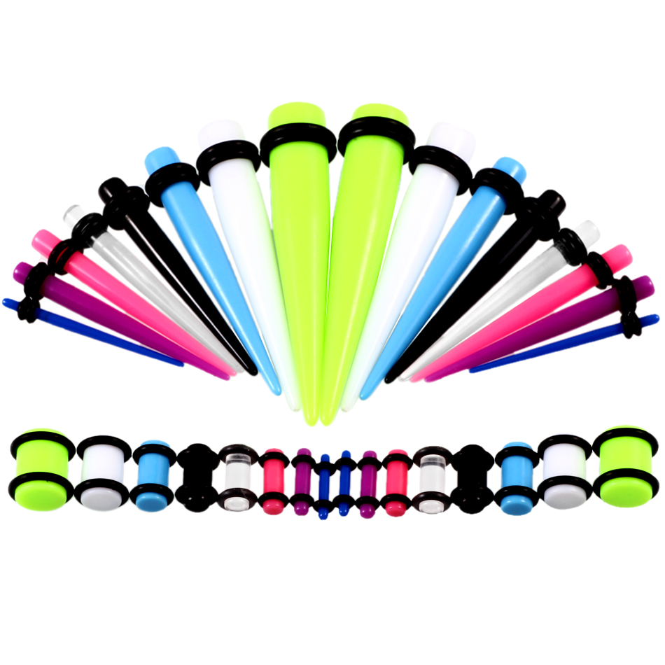 36pcs/lot Acrylic Ear Gauge Ta - Body Jewelry Gauges recension och pris