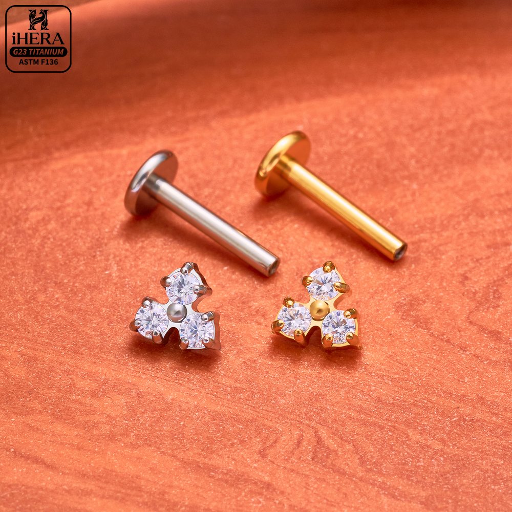 16G G23 Titanium Flat Back Tas - Flat Back Labret Stud recension och pris