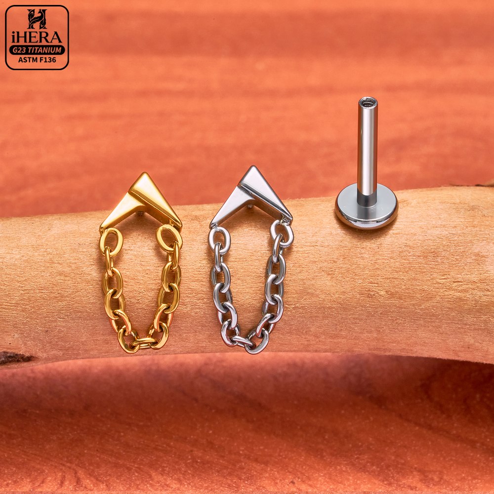 16G G23 Titanium Flat Back Tas - Flat Back Labret Stud recension och pris