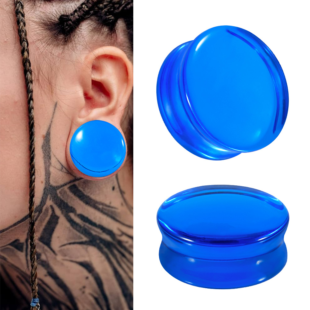 1/2/22PCS Glass&Stone Round Ea - Body Jewelry Gauges recension och pris