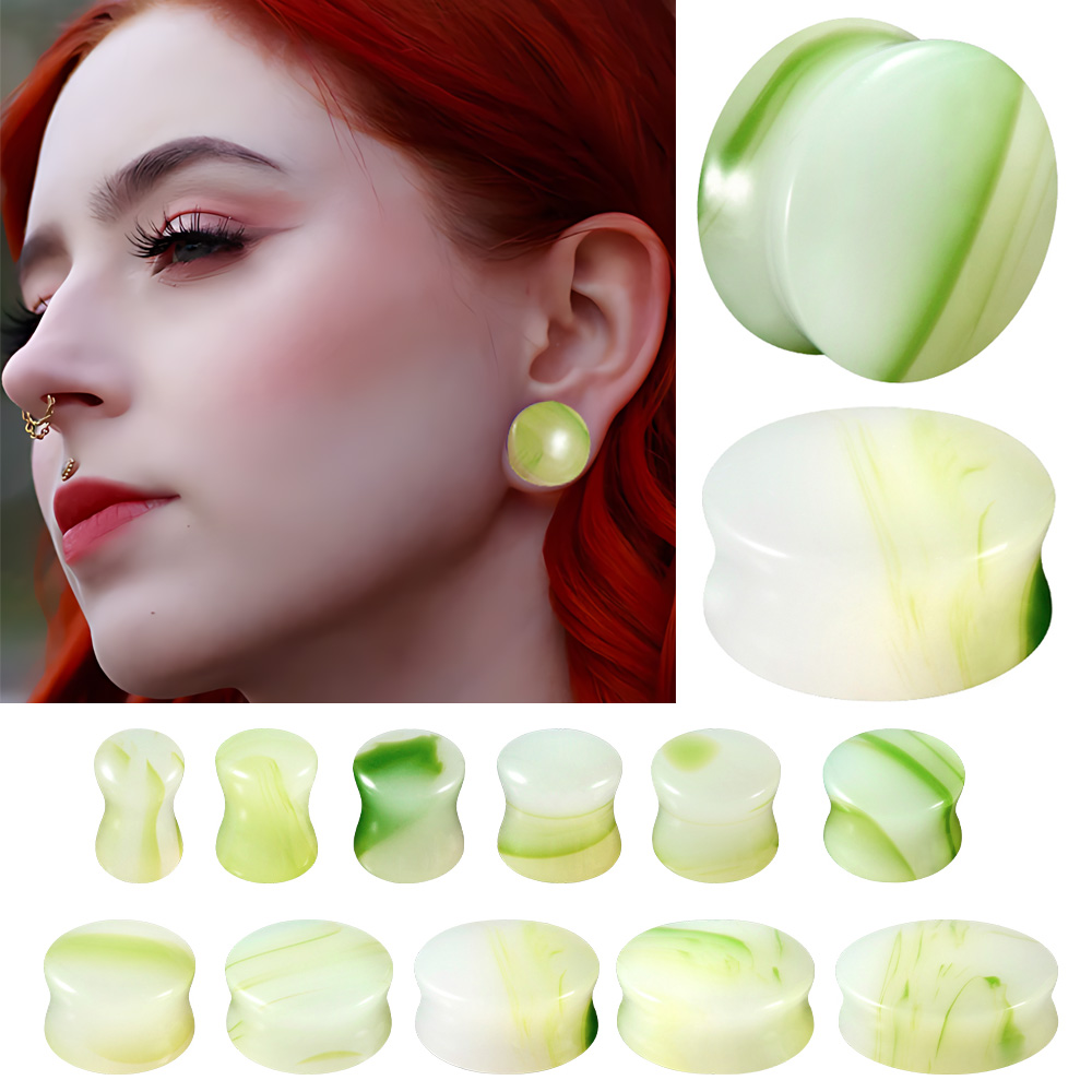 1/2/22PCS Glass&Stone Round Ea - Body Jewelry Gauges recension och pris