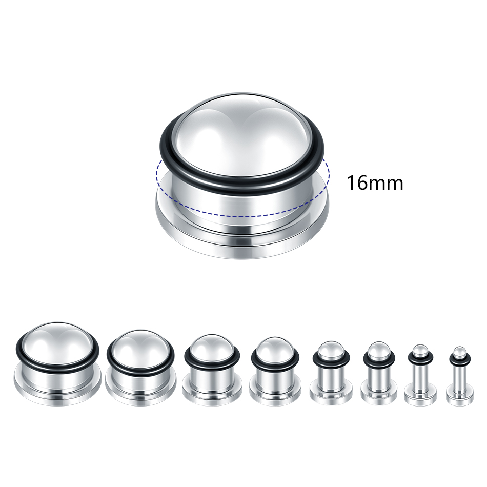 1Pair Stainless Steel Ear Tunn - Body Jewelry Gauges recension och pris
