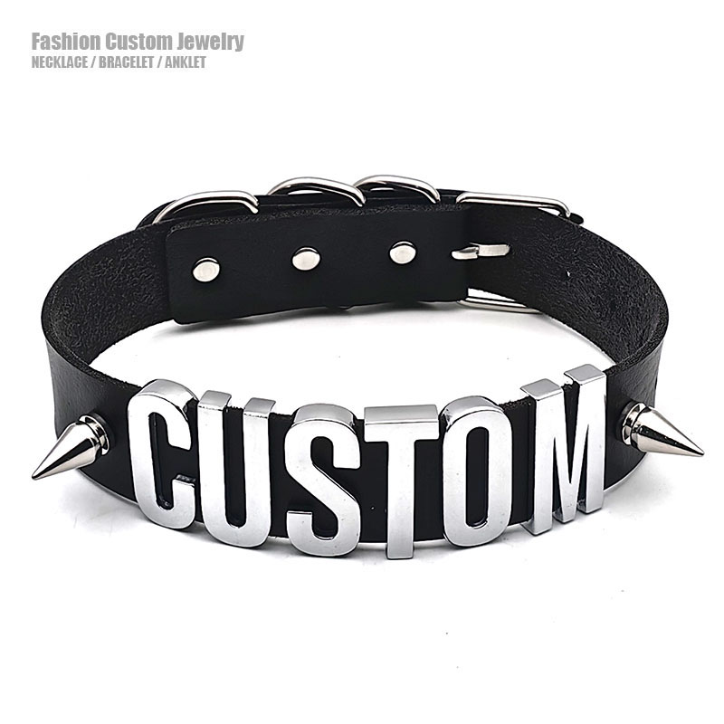 Punk Rivet Customized Letters  - Body Jewelry Goth recension och pris