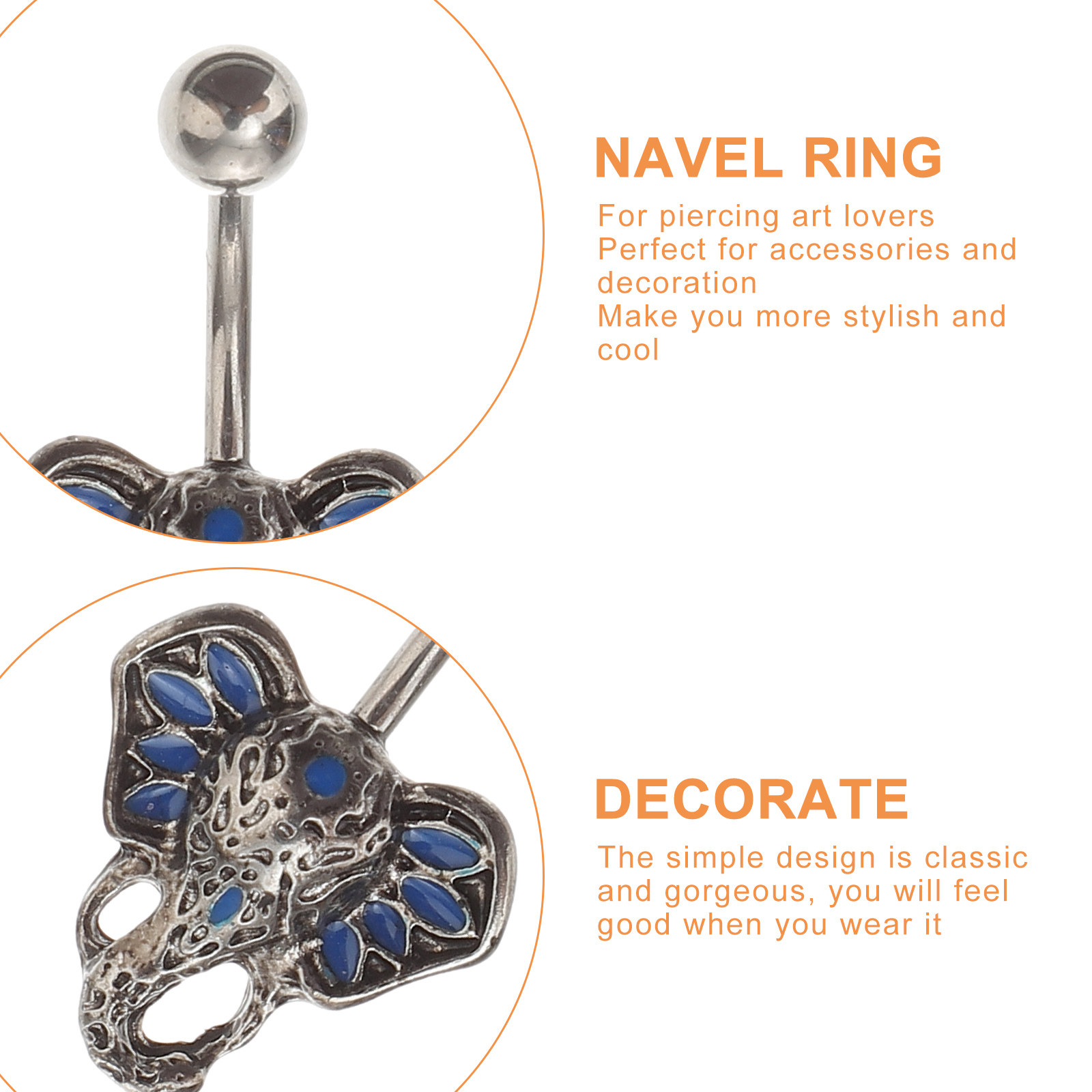Premium Stainless Steel Belly  - Body Jewelry Ideas recension och pris