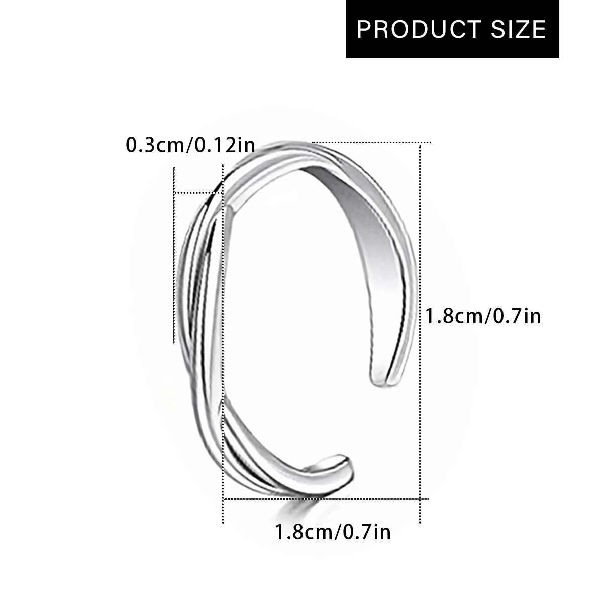 1Pc/3Pcs Simple Stainless Stee - Body Jewelry Rings recension och pris