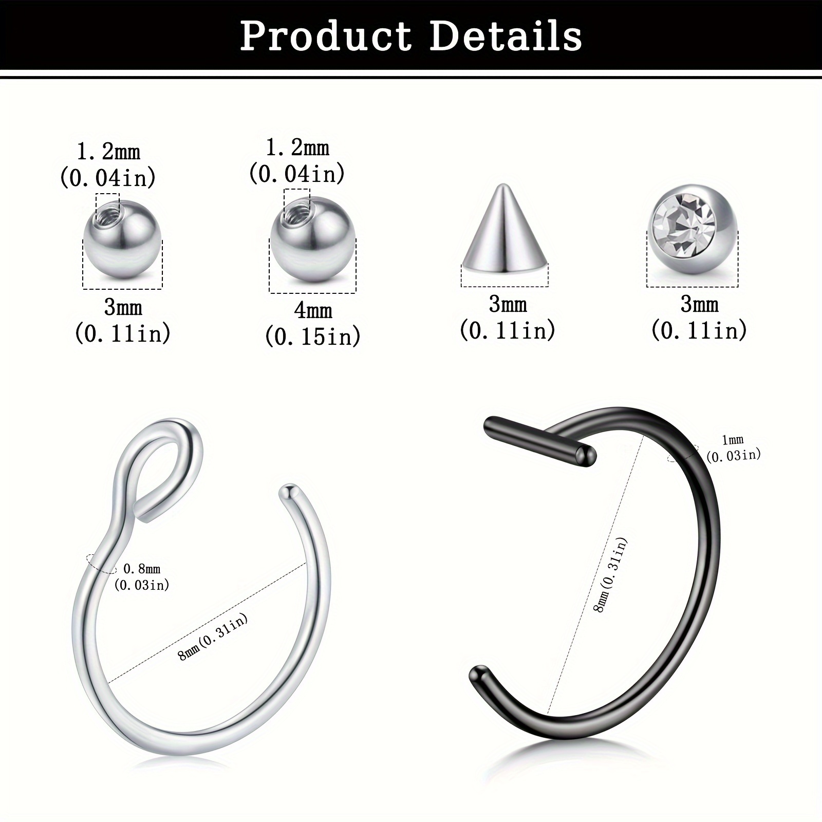 Fake Piercings Fake Lip Ring F - Body Jewelry Rings recension och pris