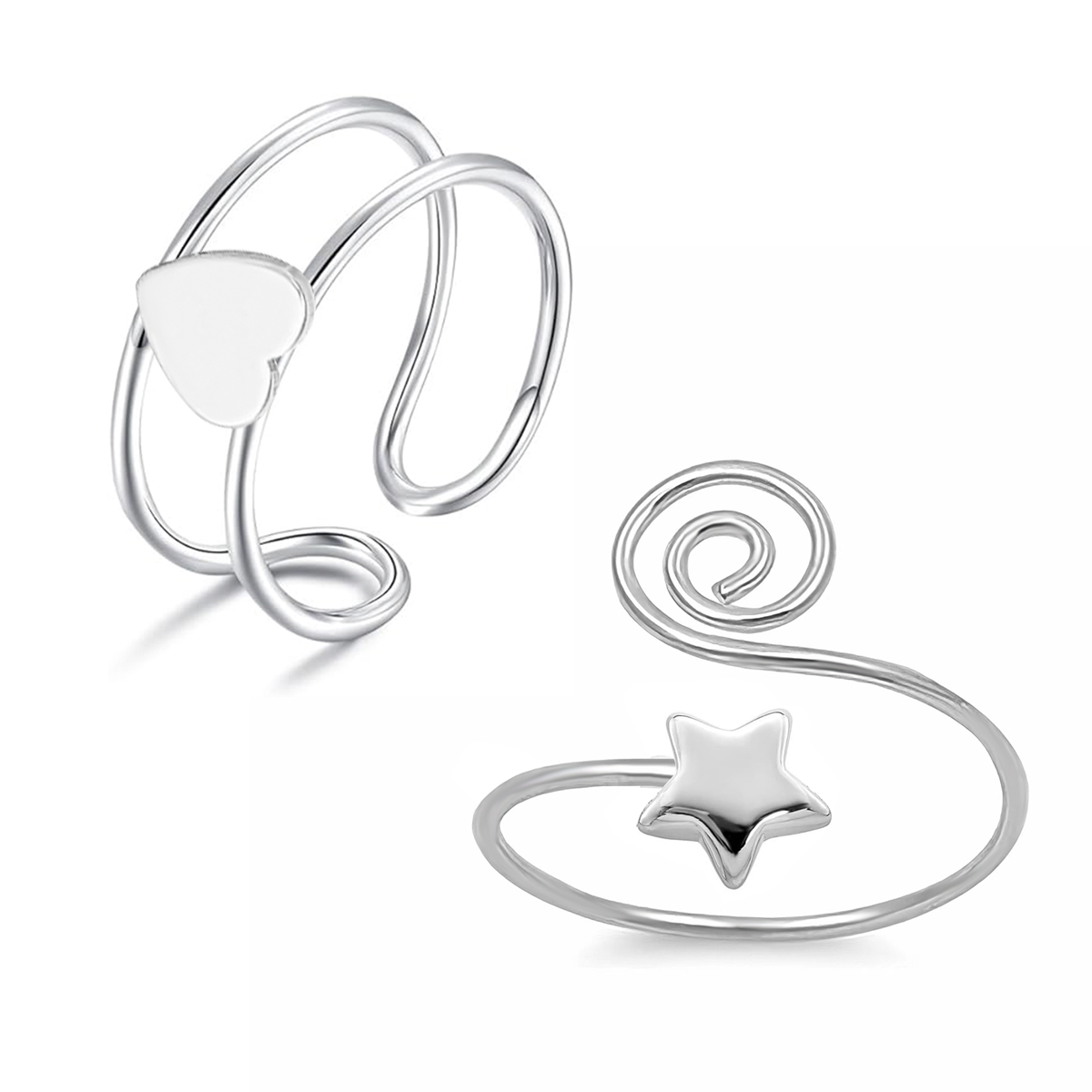 Adjustable Heart Star Toe Ring - Body Jewelry Rings recension och pris
