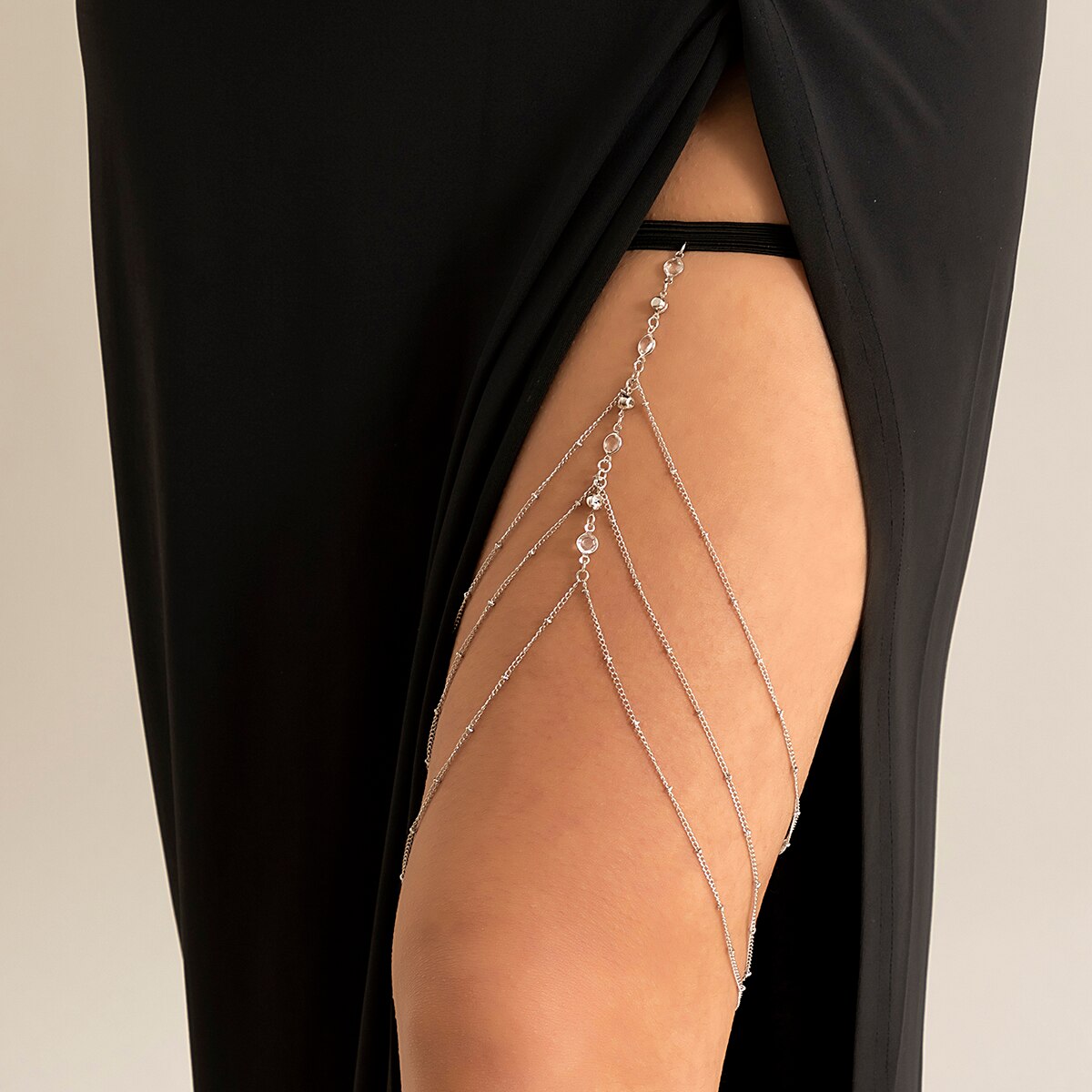 Boho Elastic Band Crystal Leg  - Body Jewelry Leg Chain recension och pris