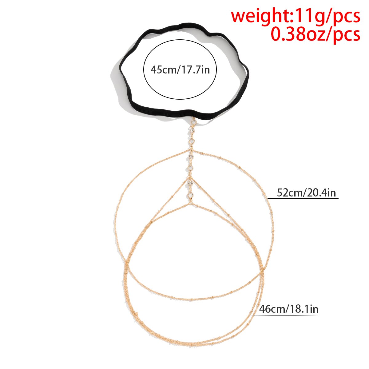 Boho Elastic Band Crystal Leg  - Body Jewelry Leg Chain recension och pris