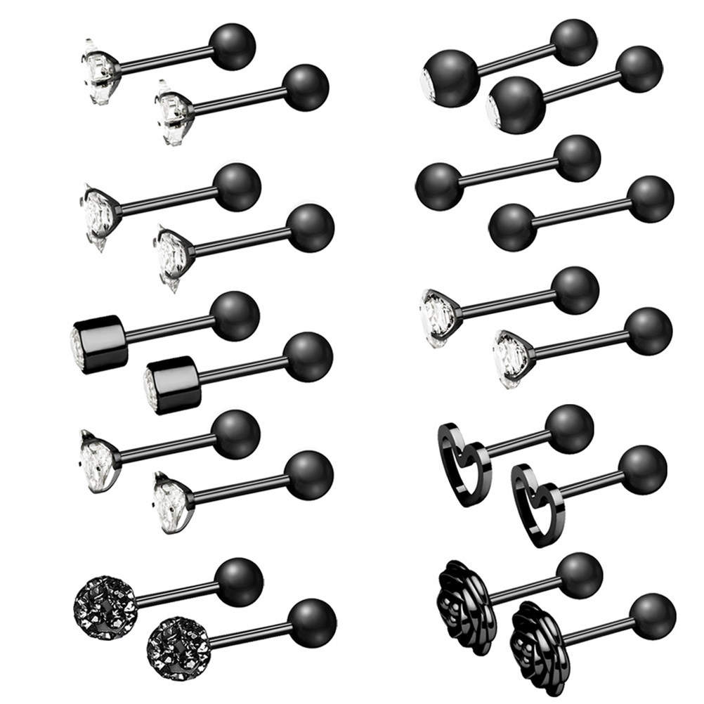 10Pairs Premium Stainless Stee - Body Jewelry Ideas recension och pris