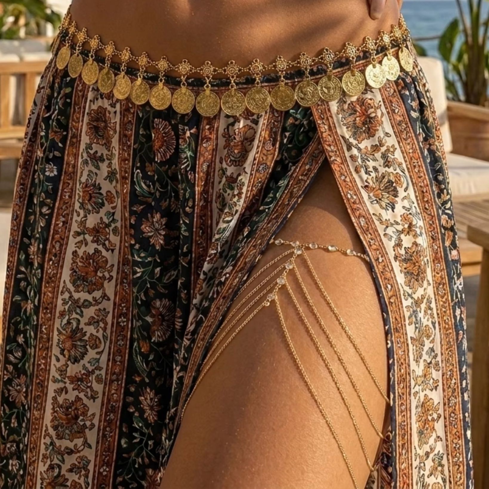 Sexy Crystal Bead Multilayer L - Body Jewelry Leg Chain recension och pris