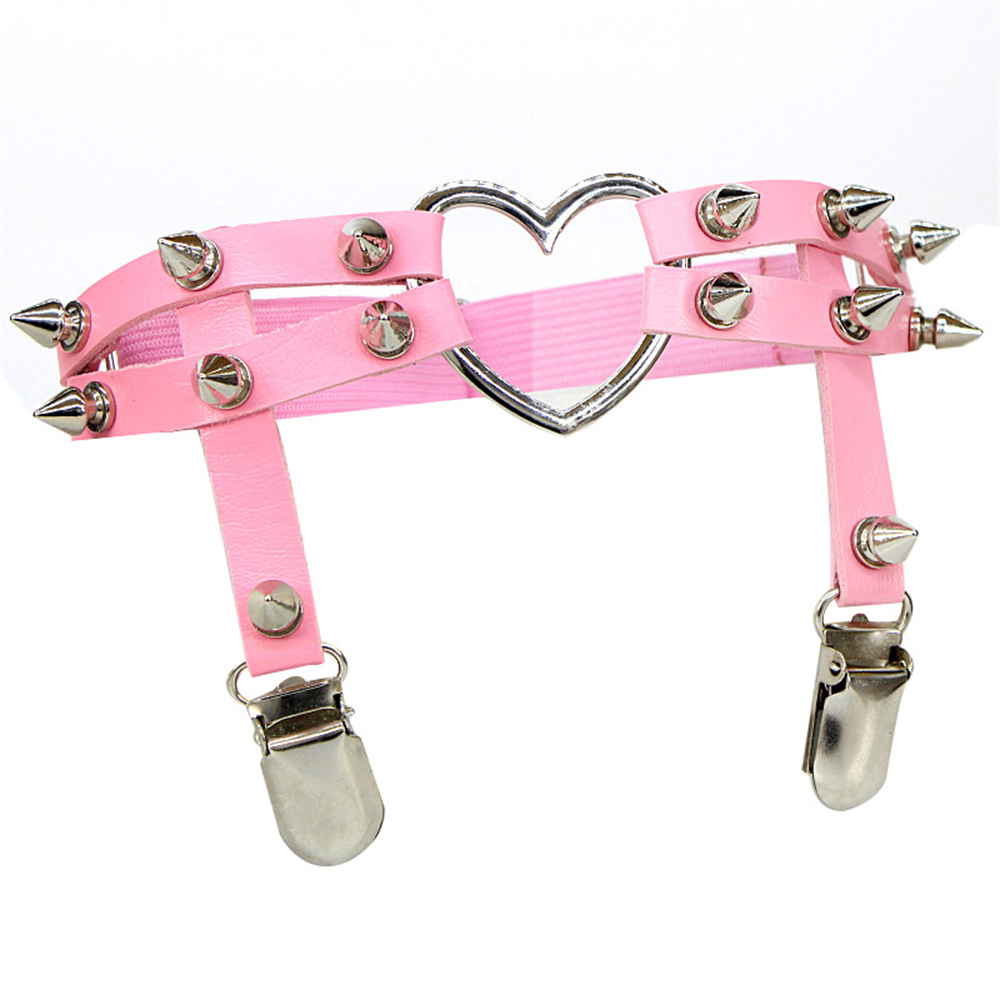 1Pcs Women Punk Goth Heart PU  - Body Jewelry Leg Chain recension och pris