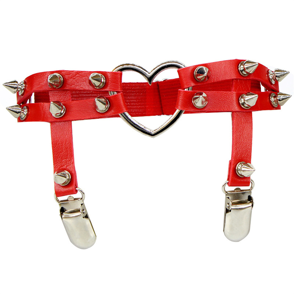 1Pcs Women Punk Goth Heart PU  - Body Jewelry Leg Chain recension och pris
