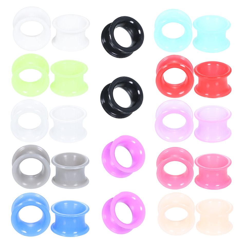 24Pcs Silicone High Double Fla - Body Jewelry Gauges recension och pris
