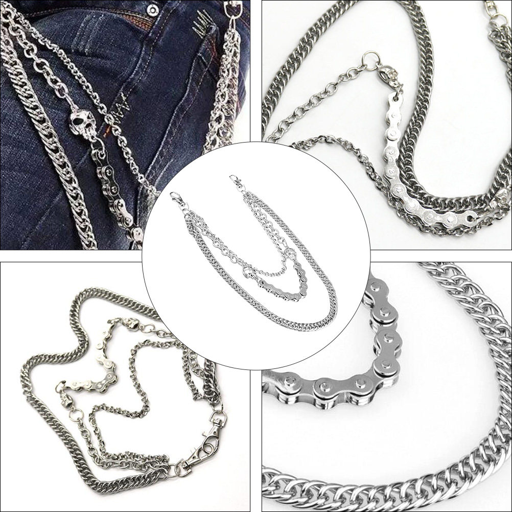 1Pcs Men's Silver Skull Pants  - Body Jewelry Ideas recension och pris