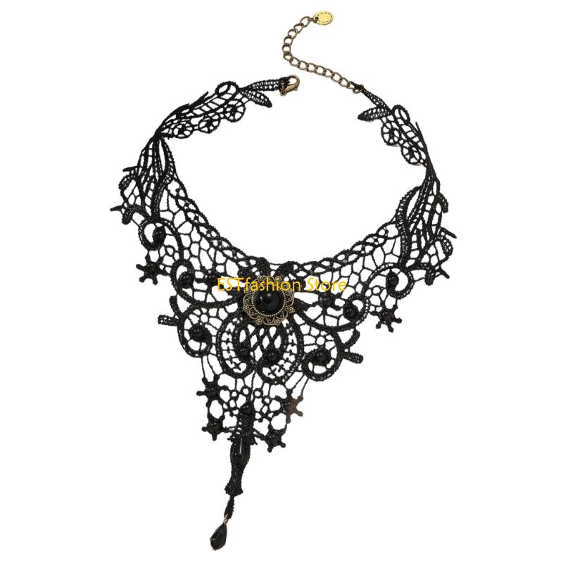 Y5GC Lace Choker Necklace Goth - Body Jewelry Goth recension och pris