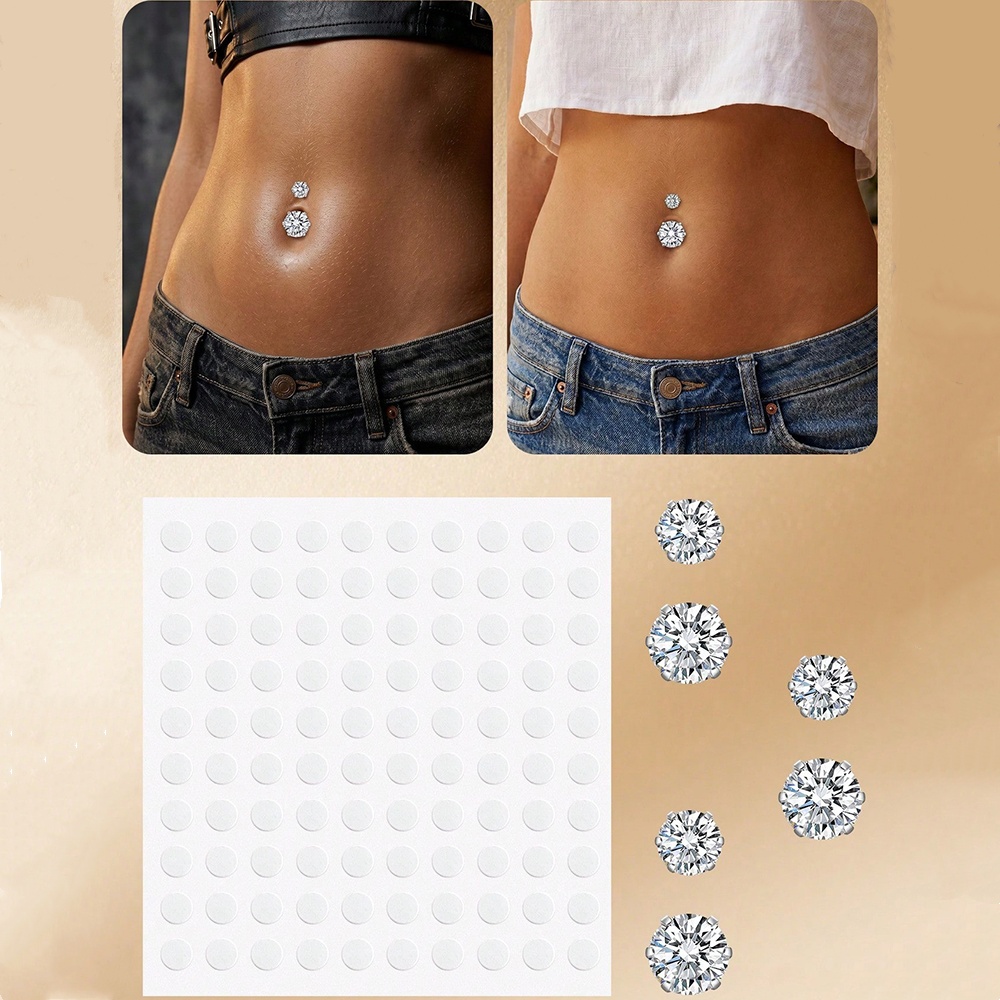 Fake Belly Piercing Cubic Zirc - Body Jewelry Rings recension och pris
