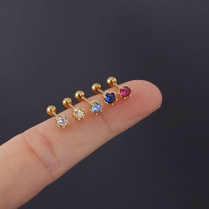 CZ Crystal Top Flat Back Labre - Flat Back Labret Stud recension och pris