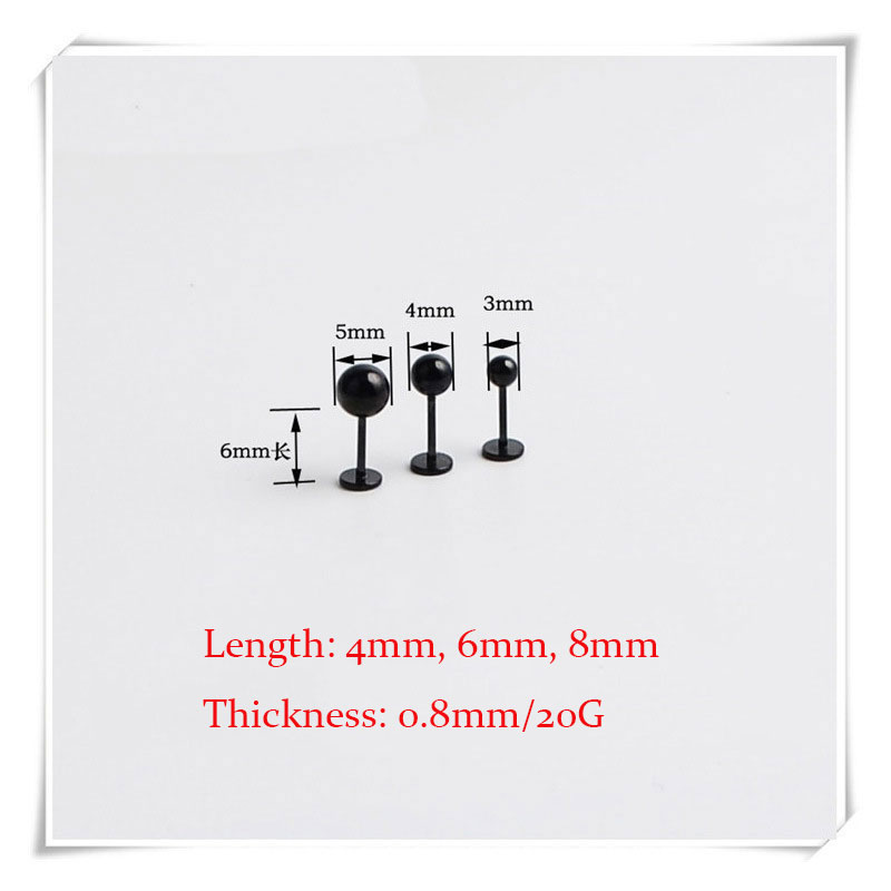1Piece Surgical Steel Tiny Fla - Flat Back Labret Stud recension och pris