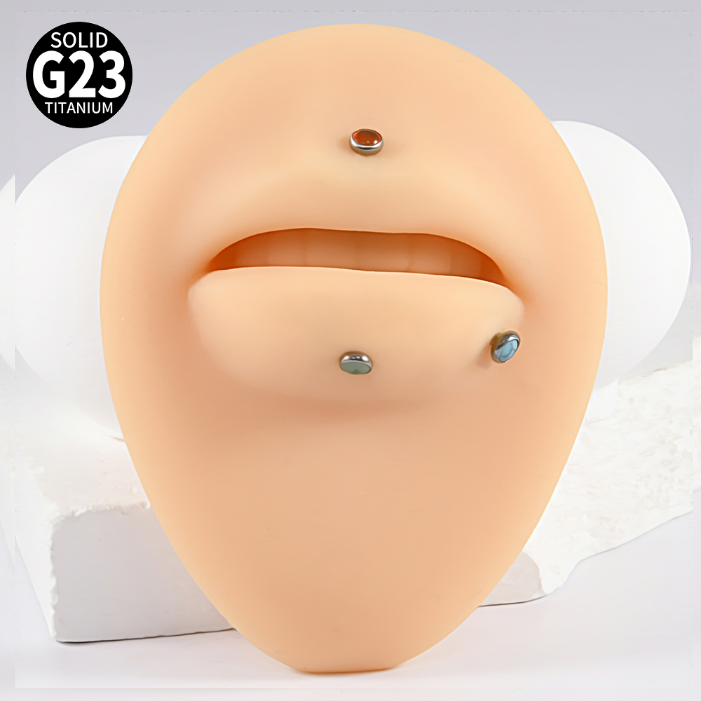 1PC 16g G23 Titanium Crystal&S - Flat Back Labret Stud recension och pris