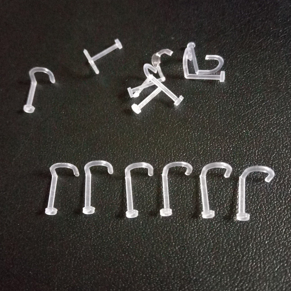 60Pcs Clear Acrylic Nose Ring  - Body Jewelry Ideas recension och pris