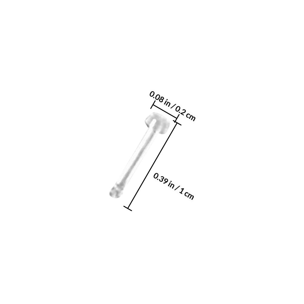 60Pcs Clear Acrylic Nose Ring  - Body Jewelry Ideas recension och pris