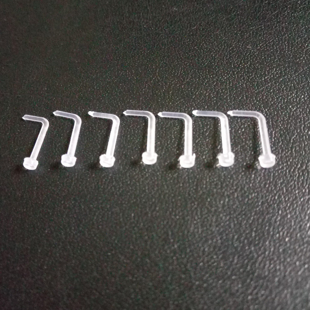 60Pcs Clear Acrylic Nose Ring  - Body Jewelry Ideas recension och pris