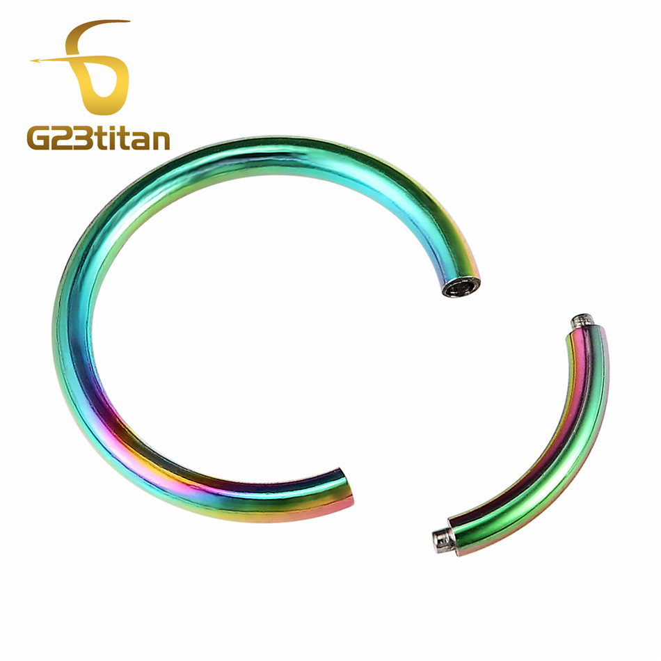 1/10pc ASTM‑F136 Titanium Hing - Body Jewelry Rings recension och pris