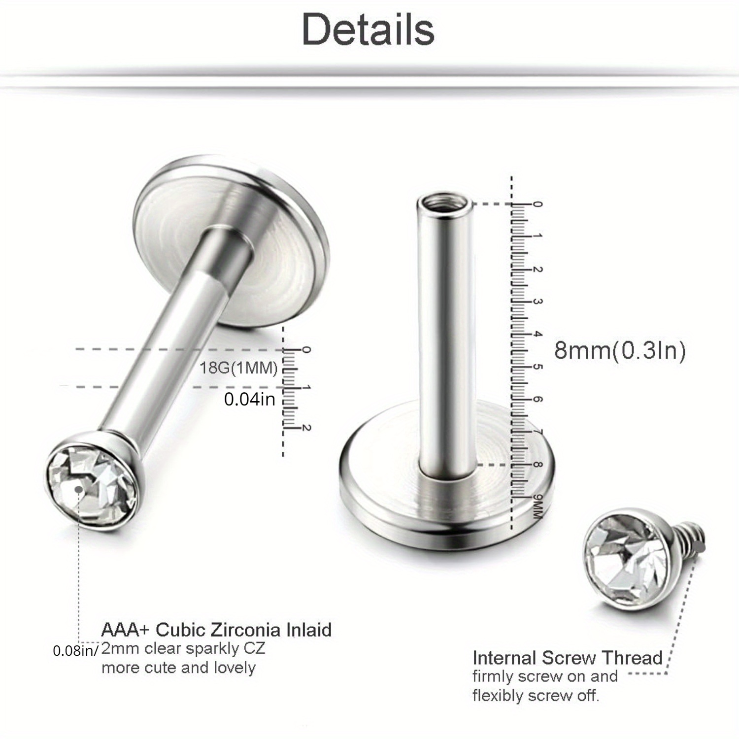 Drperfect 1PCS 18 Gauge Stainl - Body Jewelry Gauges recension och pris