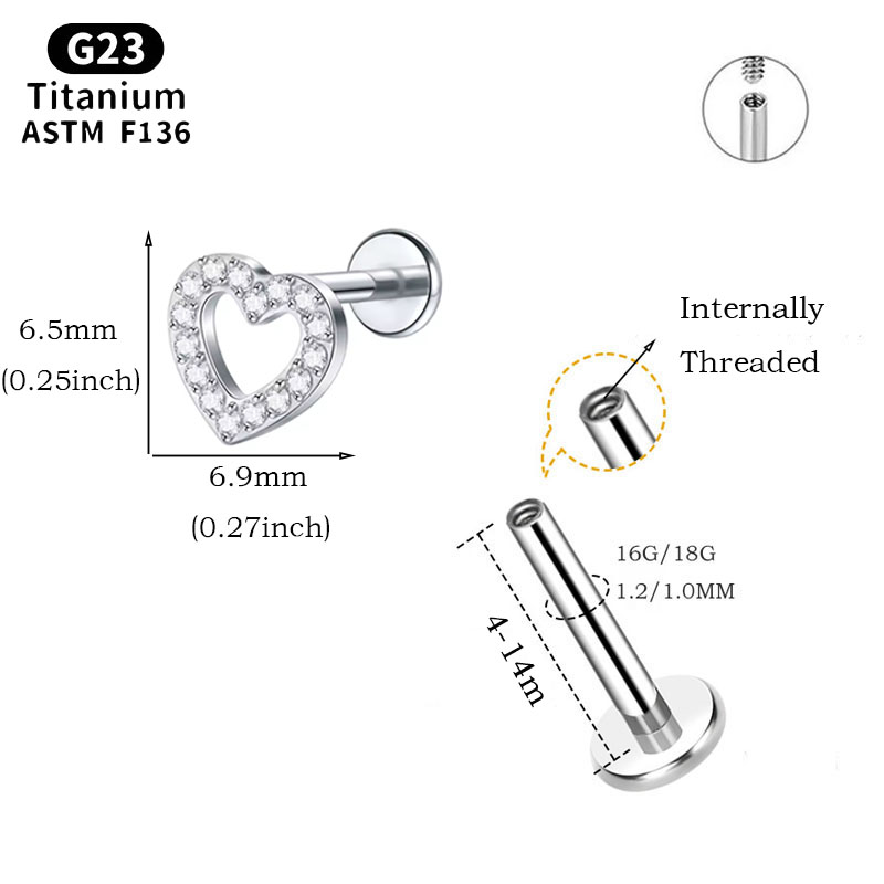 NORYAN ASTM F136 Titanium Mini - Flat Back Labret Stud recension och pris