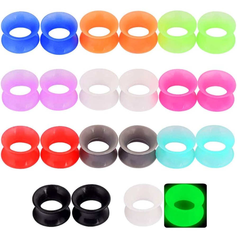 22pcs Colorful Silicone Gauges - Body Jewelry Gauges recension och pris