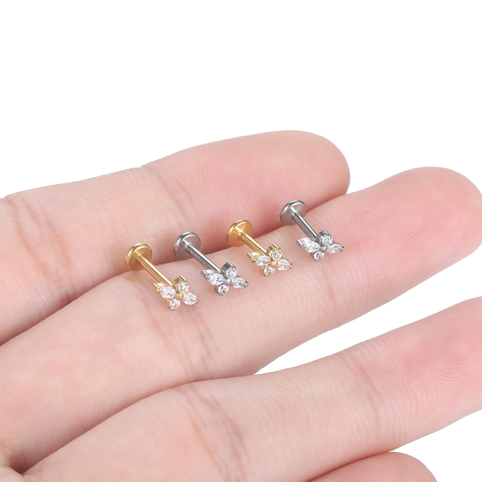 1PC G23 Titanium Labret Pierci - Flat Back Labret Stud recension och pris