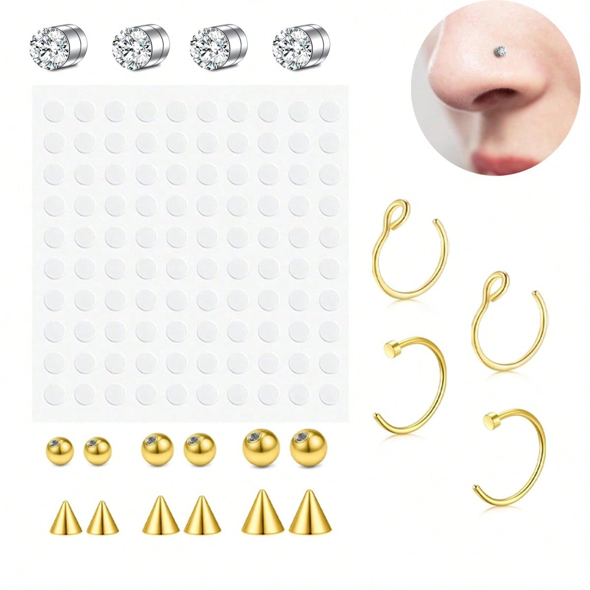 Fake Nose Rings Fake Septum Fo - Body Jewelry Rings recension och pris