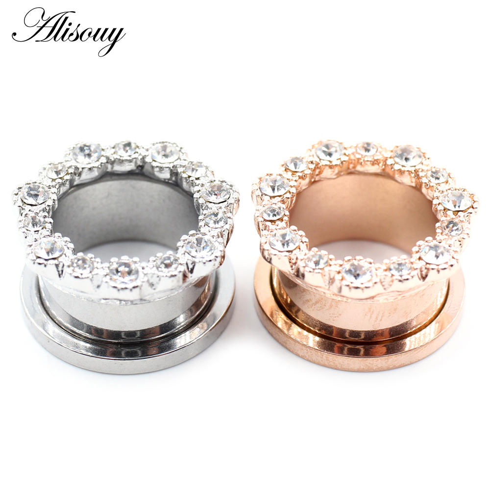 Alisouy 2pcs Stainless Steel F - Body Jewelry Gauges recension och pris