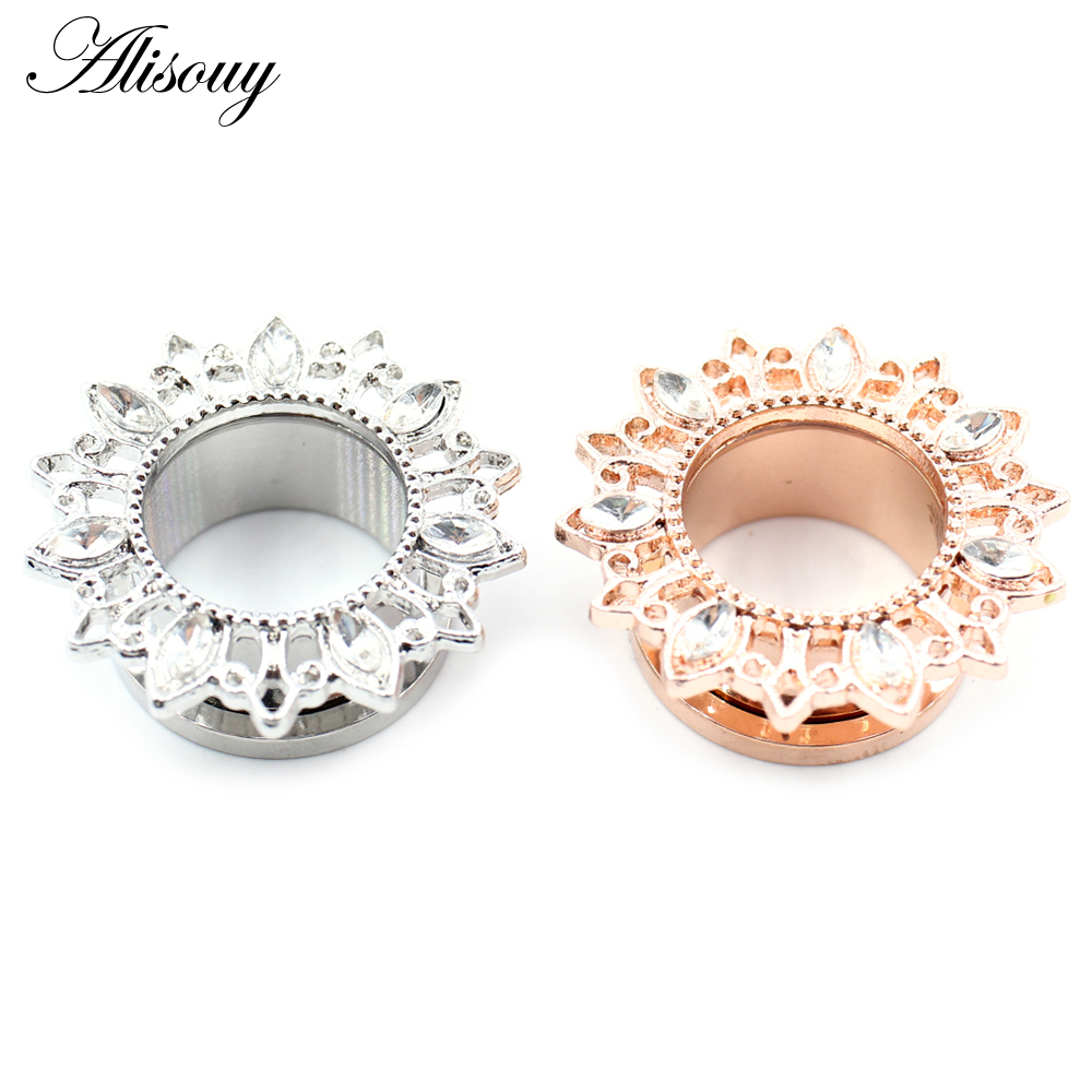 Alisouy 2pcs Stainless Steel F - Body Jewelry Gauges recension och pris