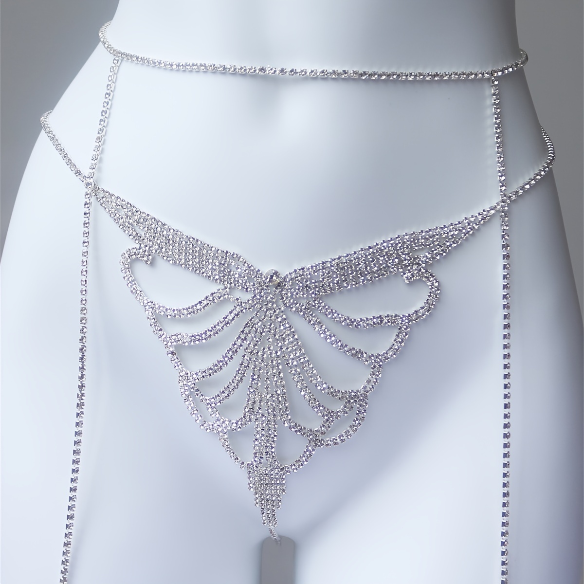 Multi layer rhinestone sparkli - Body Jewelry Leg Chain recension och pris