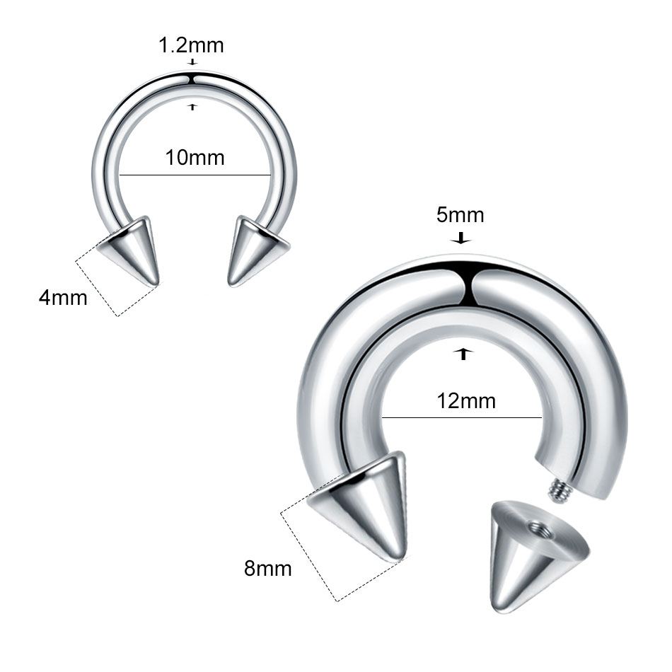 1PC Stainless Steel Big Size H - Body Jewelry Gauges recension och pris