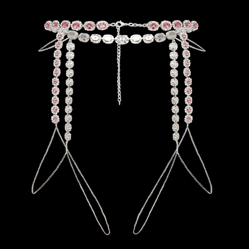 Stonefans Round Pink Thigh Cha - Body Jewelry Leg Chain recension och pris