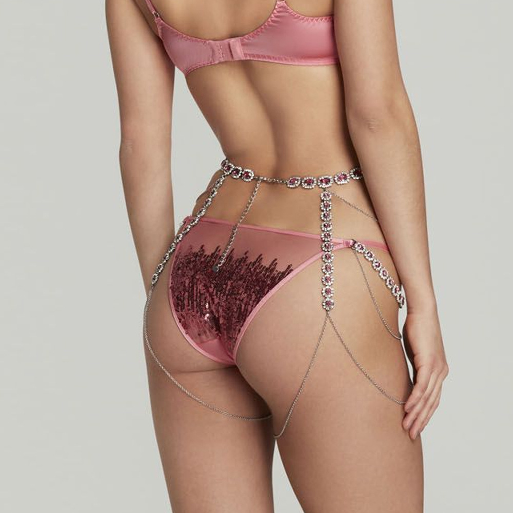 Stonefans Round Pink Thigh Cha - Body Jewelry Leg Chain recension och pris