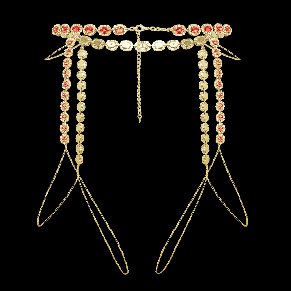 Stonefans Round Pink Thigh Cha - Body Jewelry Leg Chain recension och pris