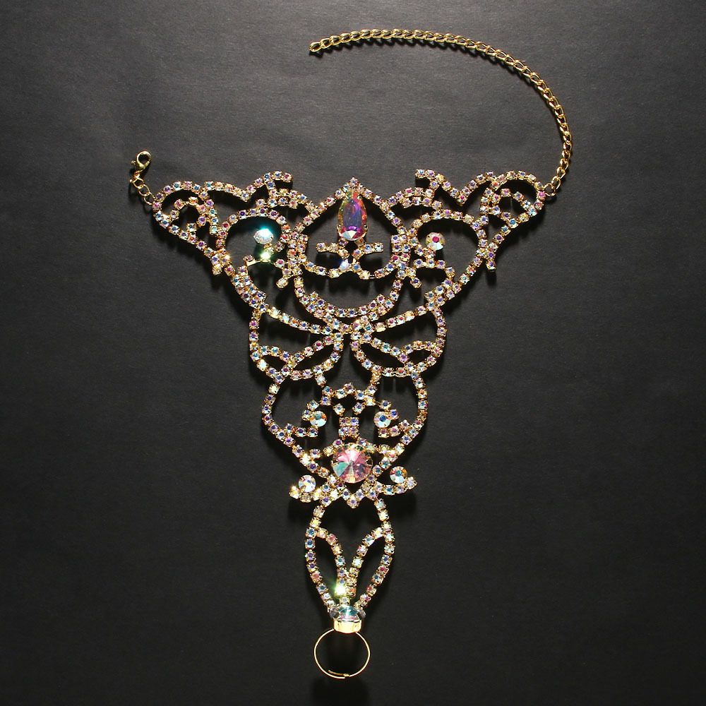 Colorful Rhinestone Rhinestone - Body Jewelry Leg Chain recension och pris
